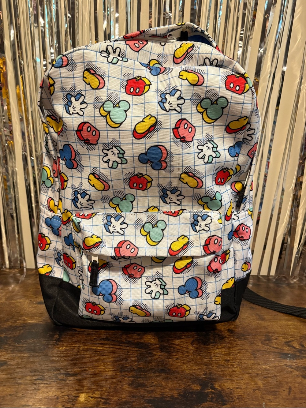Disney Parks Full Size Backpack with Mickey Mouse Symbols!